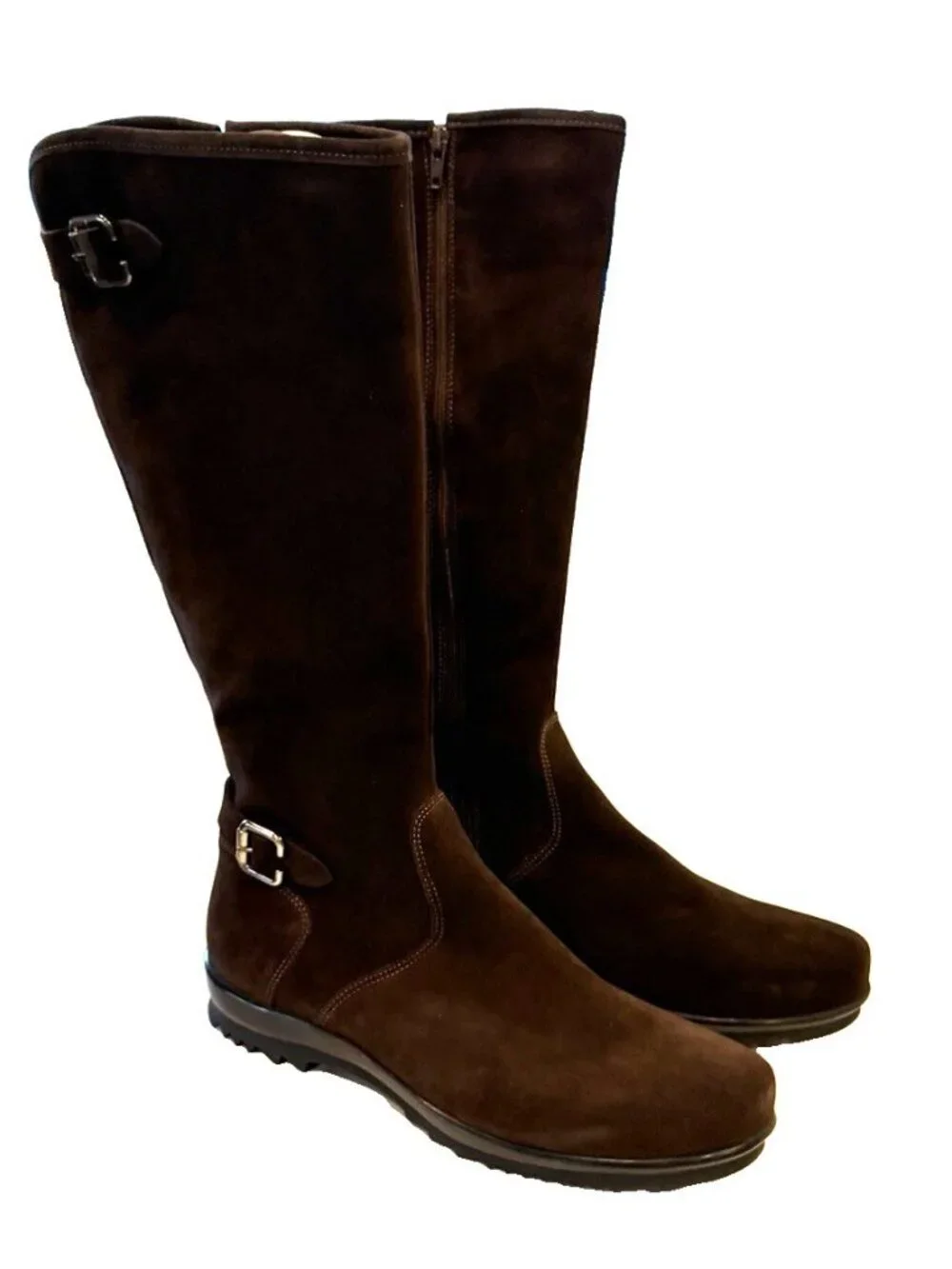 La Canadienne Cecile Stone Suede Waterproof Knee High Boots Women's Size 11 M